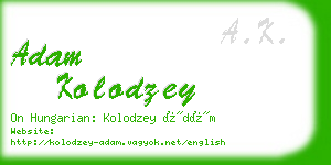 adam kolodzey business card